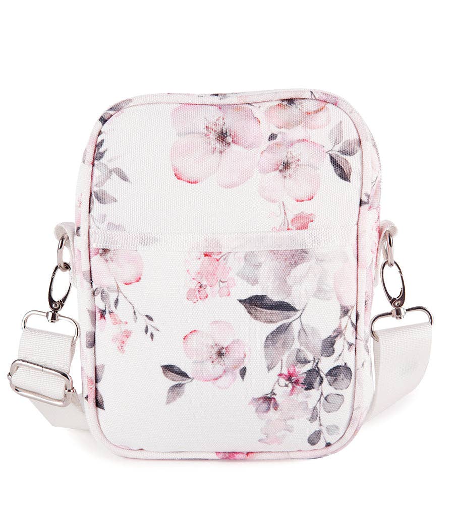 Canvas Cross Body Travel Bag - Water Floral - Ciao Bella Dresses