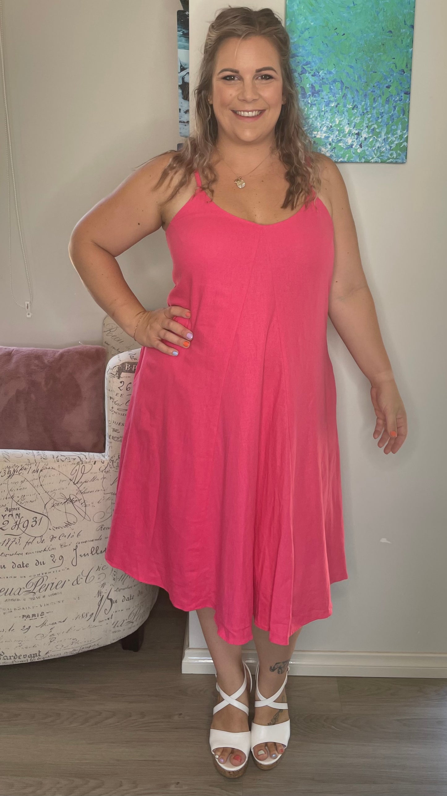 Kelsey Dress - Flamingo Pink - Ciao Bella Dresses