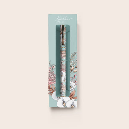 Typoflora Rollerball Pen | Typoflora | Compliment your Typoflora notebook with a refillable rollerball pen in a gorgeous floral print

premium rollerball pen with refillable 0.5mm tip, black ink
stainless