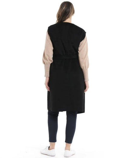 Alica Belted Sleeveless Coat: Are you ready to add a touch of elegance to your autumnal layering game? Look no further than the Alicia Belted Sleeveless Coat! This piece is the perfect combinatio - Ciao Bella Dresses 