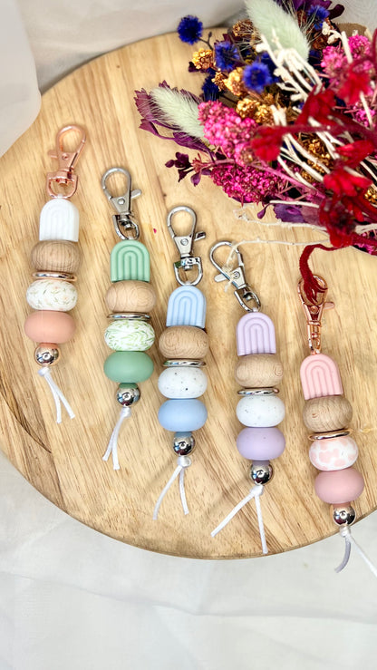 Little Bo Beaded Silicone Keyrings - Rainbow - Ciao Bella Dresses