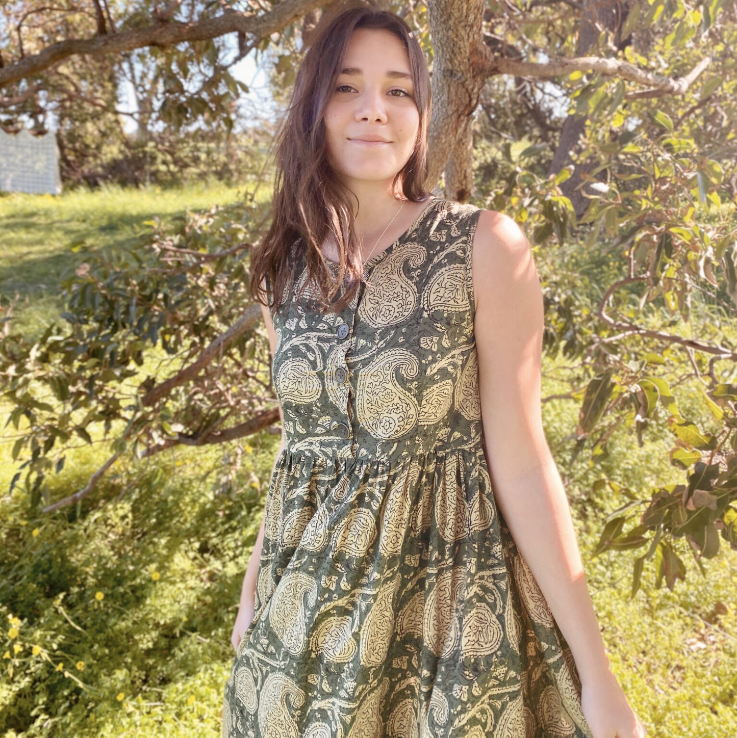 Raylee Reversible Dress - Paisley Forest - Ciao Bella Dresses