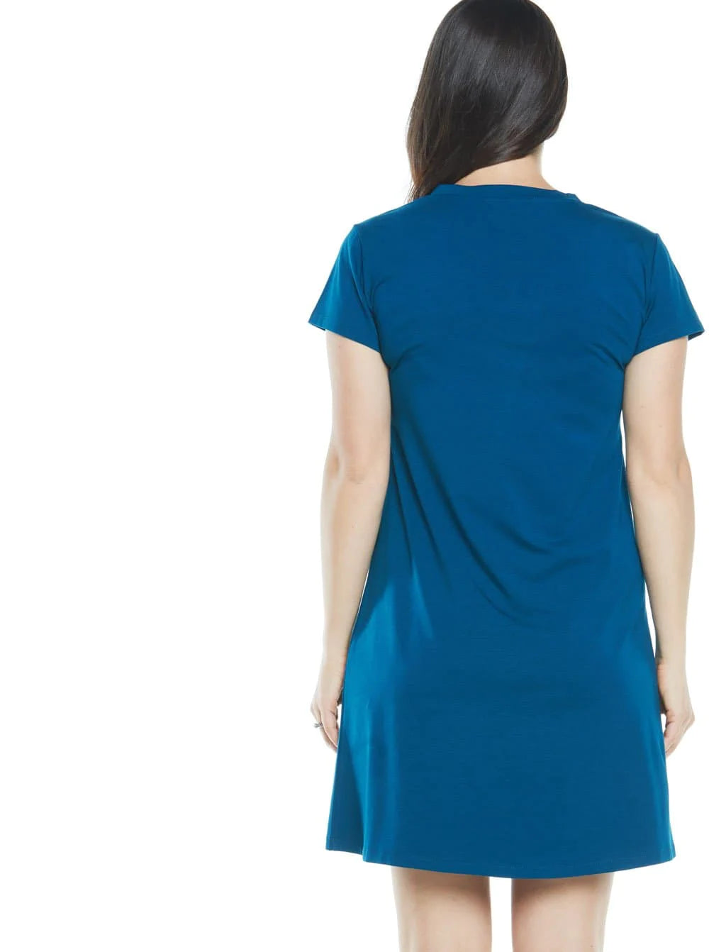 Basic T-Shirt Dress - Teal | Angel | Effortlessly chic, this t-shirt dress features casual feel for versatility and an easy relax fit style.
Fabric: 95% cotton 5% elastane
True to size
Danika wears a 12