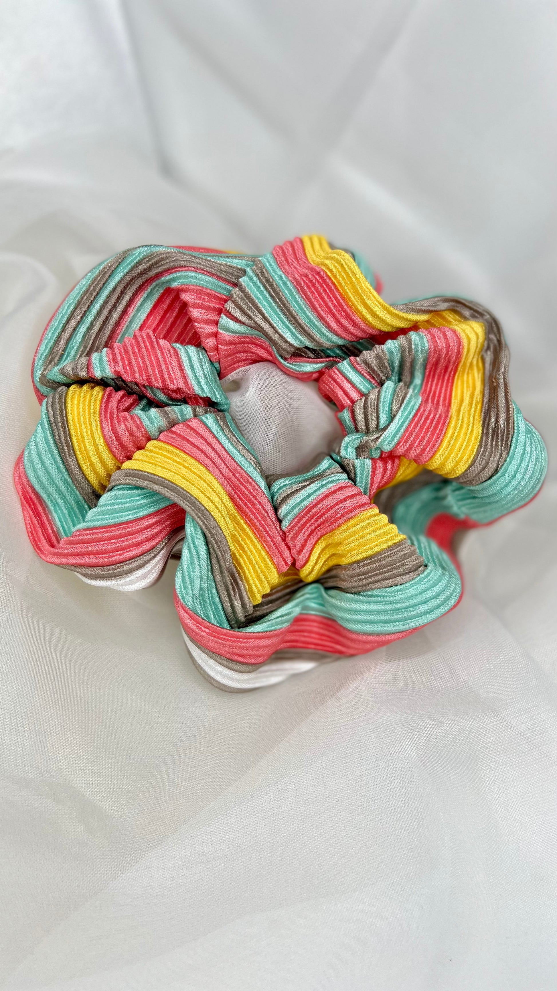 Sage + Stone Handmade Scrunchies - Candy Stripe - Ciao Bella Dresses
