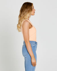 Bec One Shoulder Top - Peach - Ciao Bella Dresses