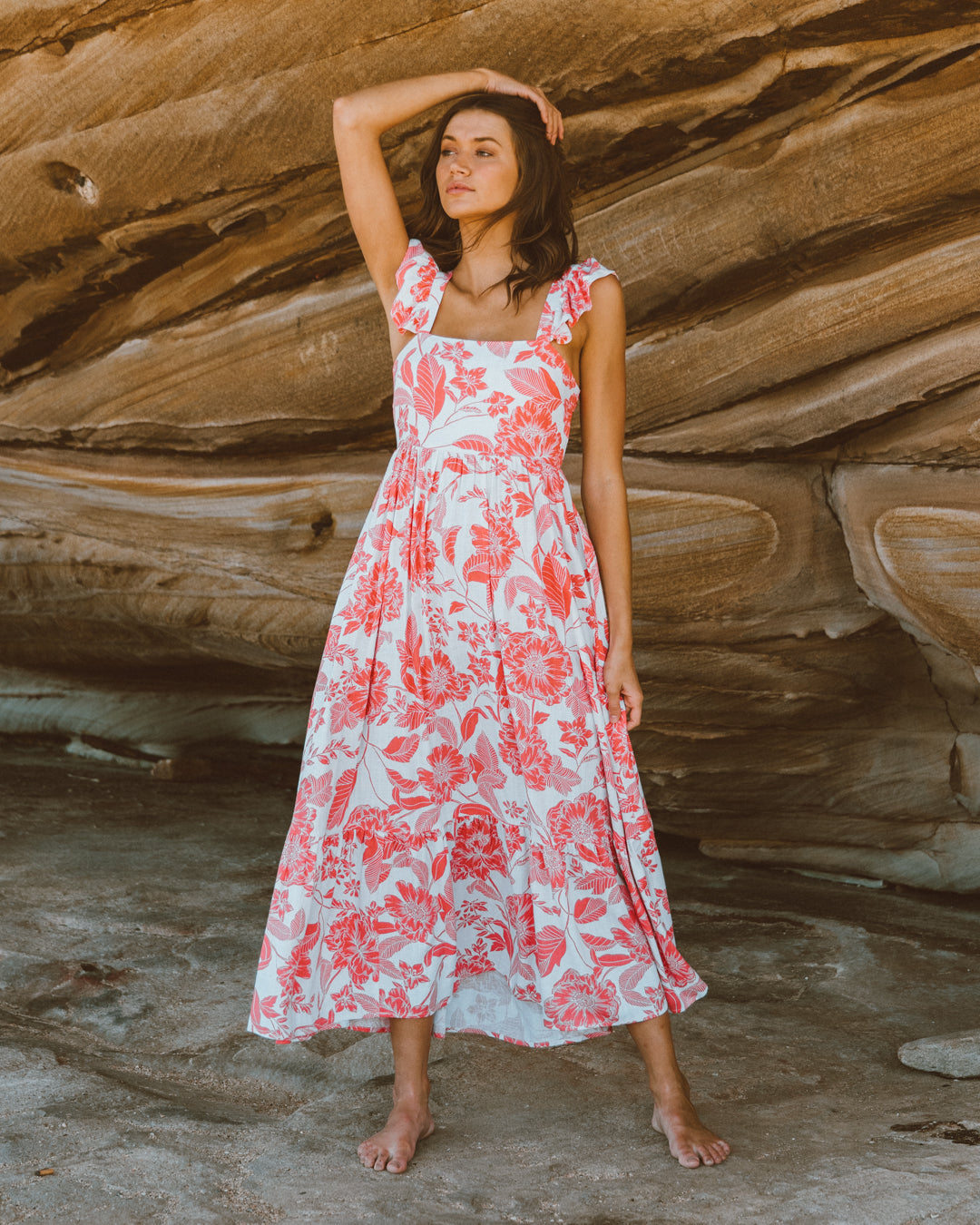 Eleanor Maxi Dress - Pink Floral - Ciao Bella Dresses