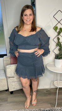 Dion Set - Steel Blue - Ciao Bella Dresses