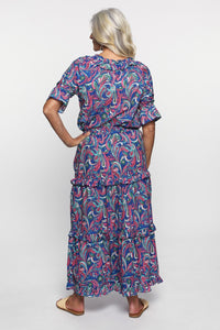 Fable Frill Skirt in Swirling Pink - Ciao Bella Dresses