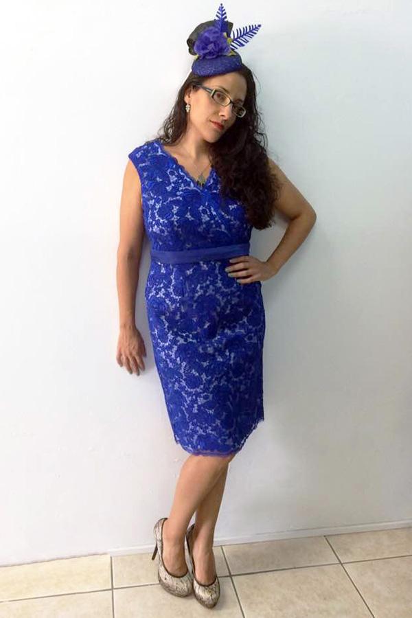 Cobalt lace cheap dress