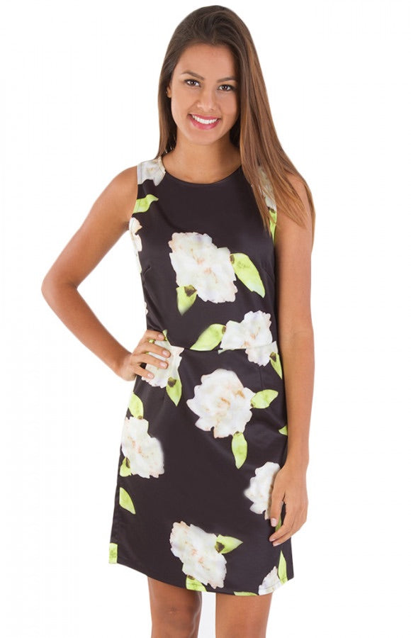 Floral Printed Stretch Dress - Ciao Bella Dresses