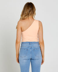 Bec One Shoulder Top - Peach - Ciao Bella Dresses