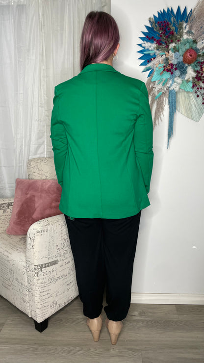 Portsea Blazer - Emerald | Betty Basics | It doesn't get more classic than this versatile layering piece. We call it the Goldilocks of blazers: not too big, not too small and structured enough to wear over a