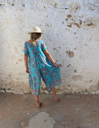 Harlow Jumpsuit - Turquoise Mandala - Ciao Bella Dresses