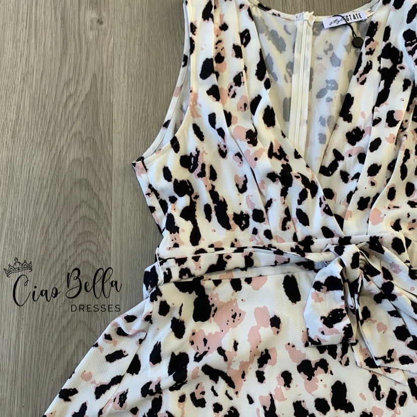 Tessa Leopard Dress - Blush - Ciao Bella Dresses