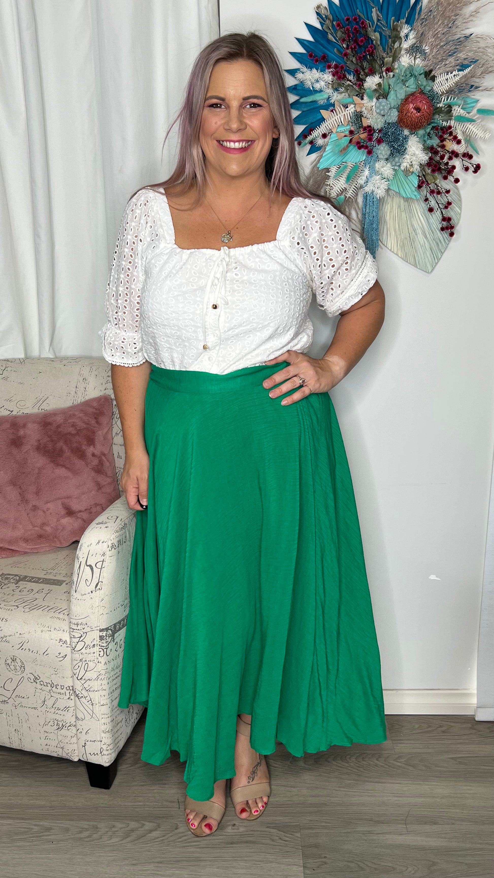 Fever Night Skirt - Emerald - Ciao Bella Dresses