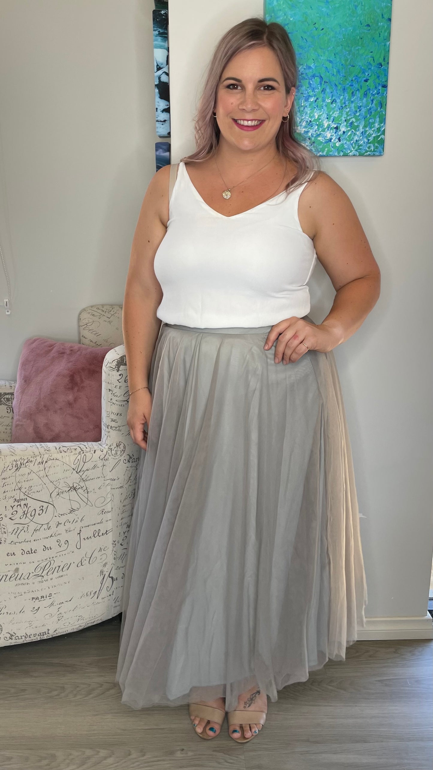 Peaches Fairy Skirt - Silver Grey - Ciao Bella Dresses