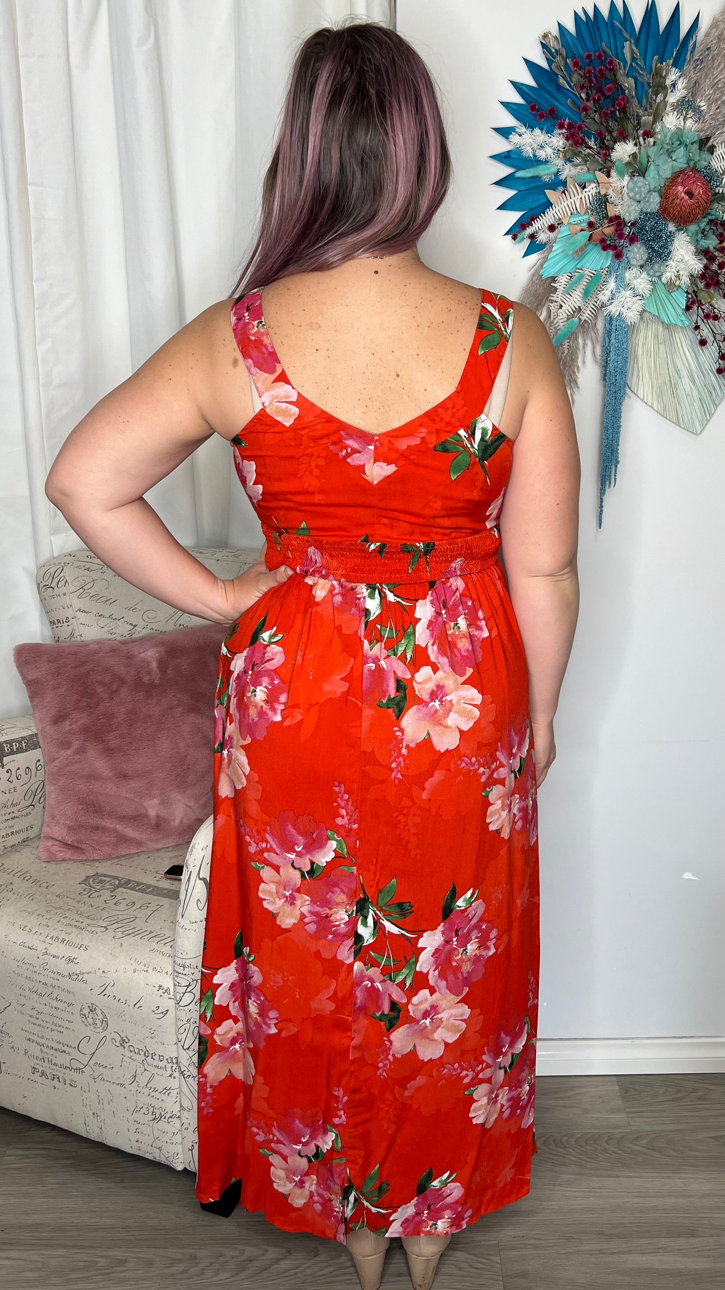 Abby Dress - Red Floral - Ciao Bella Dresses