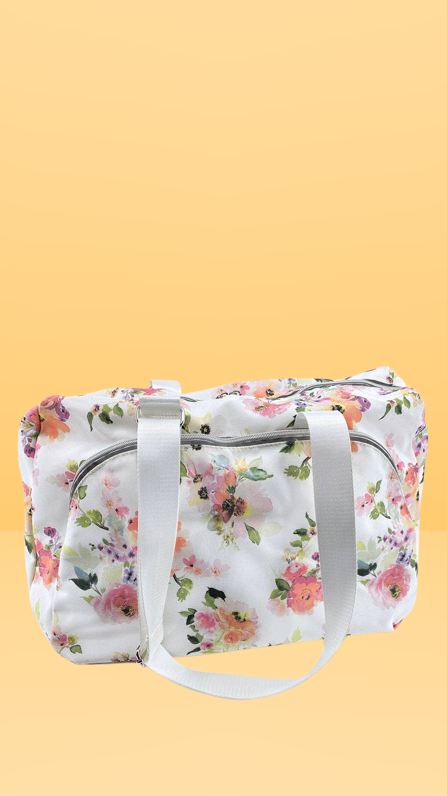 Young Spirit Canvas Weekend Duffle Bag: Travel in style with our Young Spirit Weekend Duffle Bag. This lightweight, floral print duffle bag is perfect as a dance bag, gym bag, sports bag, weekender bag, sl - Ciao Bella Dresses 
