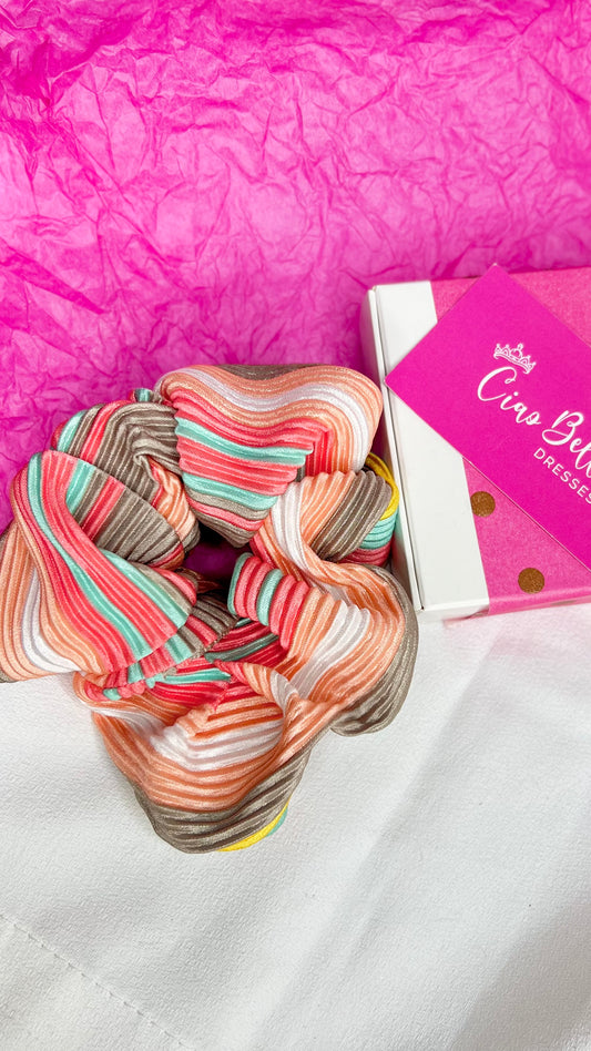 Sage + Stone Handmade Scrunchies - Candy Stripe - Ciao Bella Dresses
