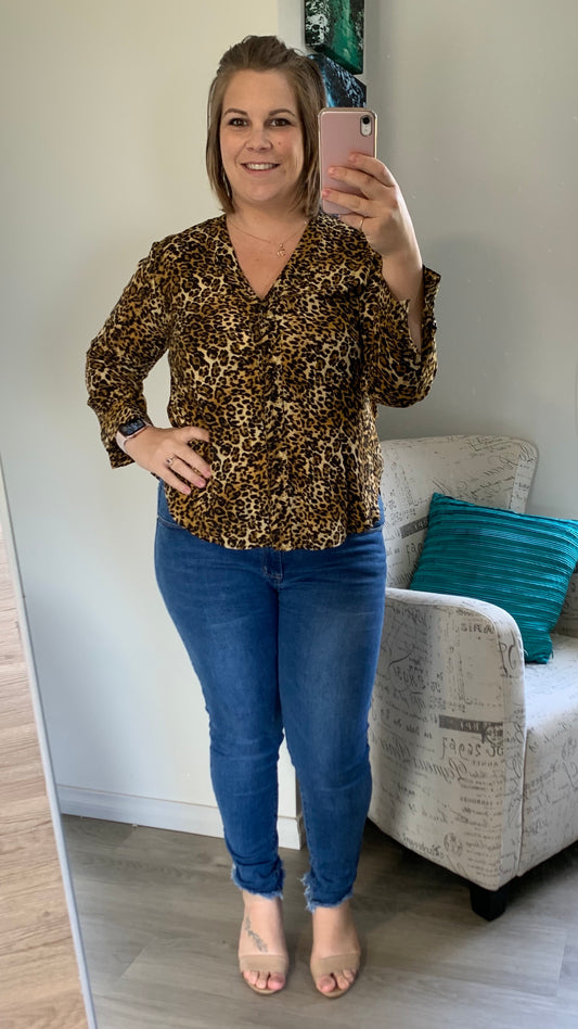 Caramello V Blouse - Leopard: 
True to size
Danika is wearing a 14
 - Ciao Bella Dresses - Most
