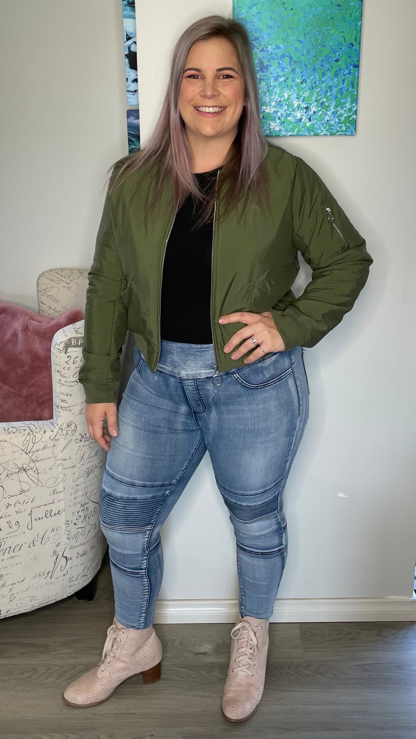 Stylish &amp; cool, the Zoe Bomber has you covered in every department. With classic bomber styling that zips at the front it is sure to keep you warm and secure in  - Zoe Bomber Jacket - Sass Clothing