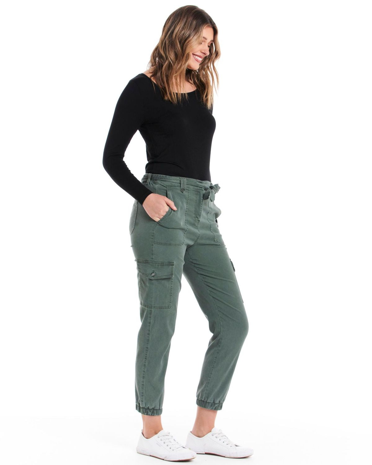 Canterbury Lyocell Cargo Pants: The cargo pant is THE must-have trend of the season, and we've made it even better with our comfy and stretchy lyocell fabric. The elastic back waist means you can e - Ciao Bella Dresses 